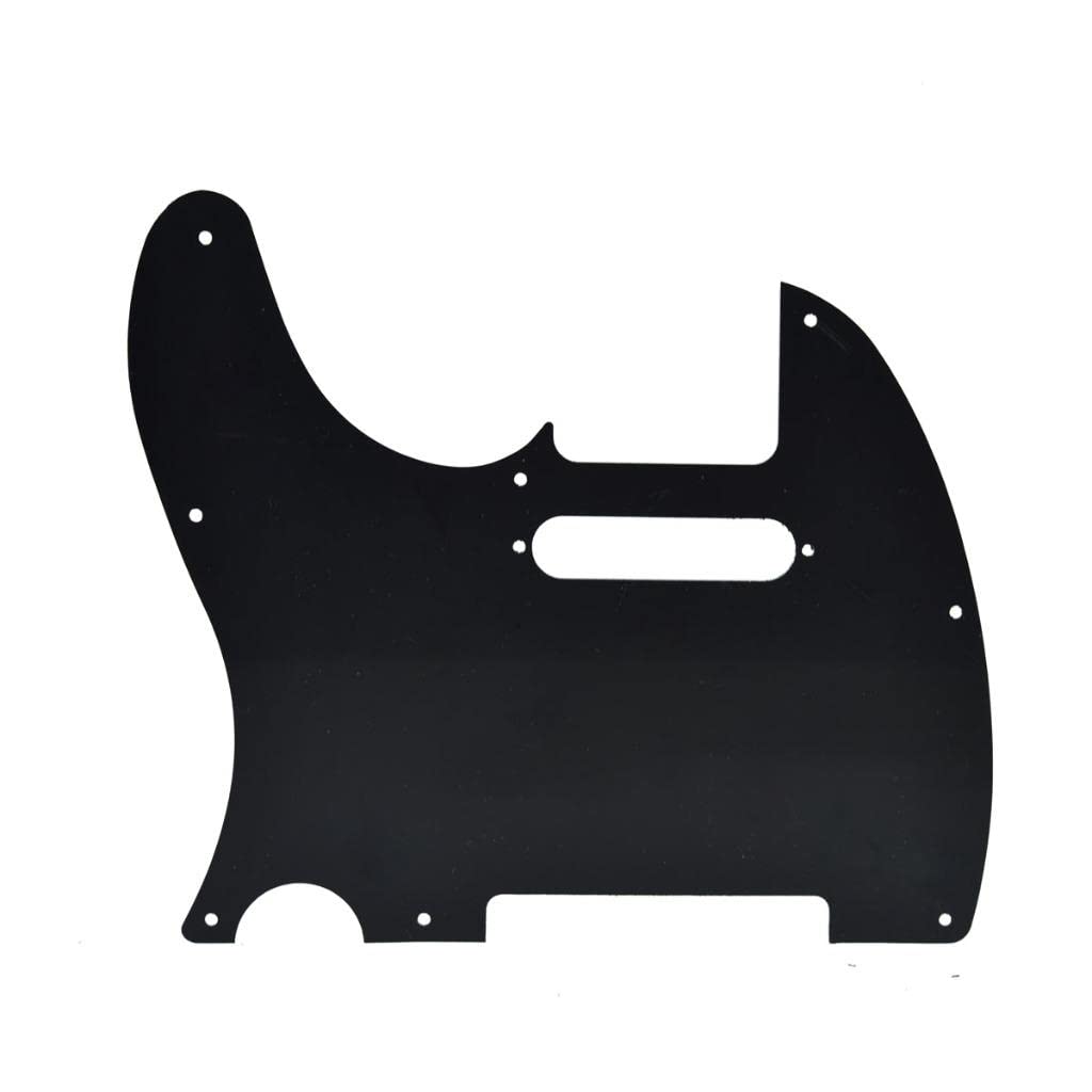 KAISH 8 Hole Tele Style Guitar Pickguard TL Pick Guard with Pickup Mounting Screw Holes for Tele/Telecaster Black Pearl