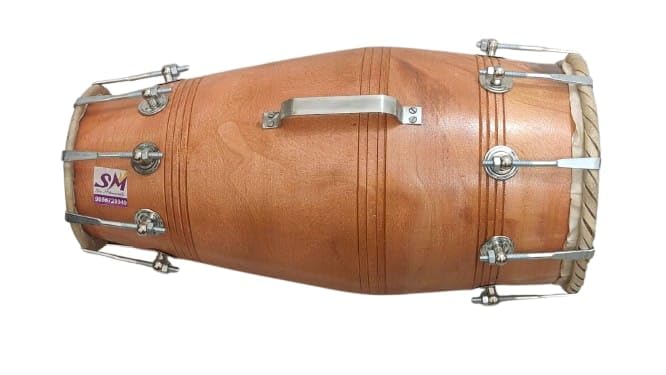 SmSai Musicals Professional Handmade Pure Sheesham Wood Naal Natural Color With Bag And Spanner - A Musical Instrument