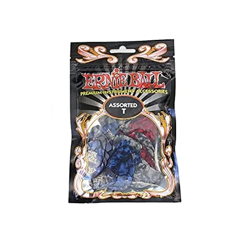 Ernie Ball Guitar Picks, Thin, Assorted Perloid, 24-pack (P09164)
