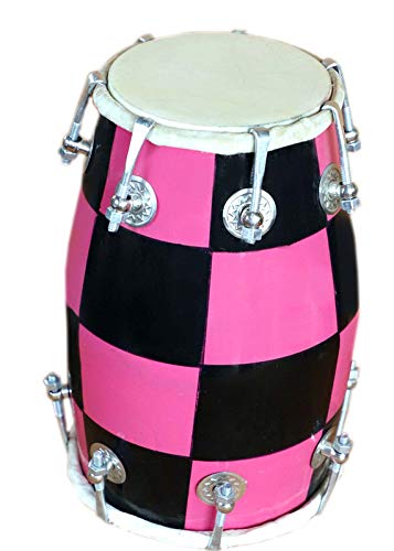 Gt Manufacturers Nuts & Bolt Wooden Musical Baby Dholak Instrument Drum |Pink
