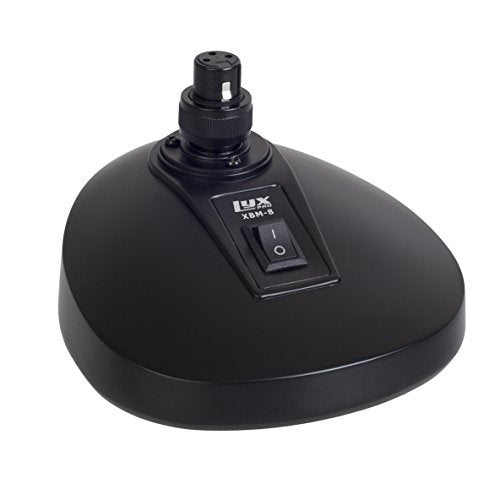 Lyxpro Xbm-8 Microphone Desktop Base With Built-In Xlr Socket For Podium & Gooseneck Microphones Anti-Slip Table Top Base On/Off