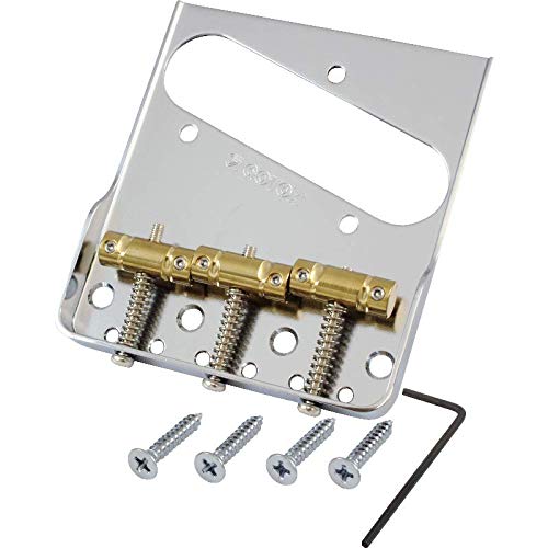 Bridge - Gotoh, Vintage Tele, Cut-Down Sides, In-Tune Saddles, Color: Chrome