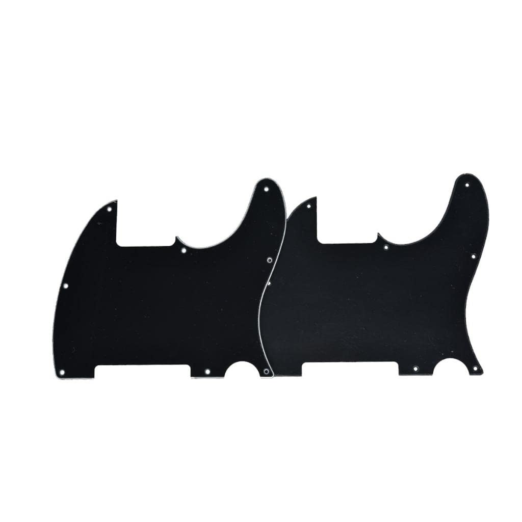 KAISH 8 Hole Tele Blank Guitar Pickguard Tele Pick Guard Scratch Plate for Telecaster Esquire Black 3 Ply