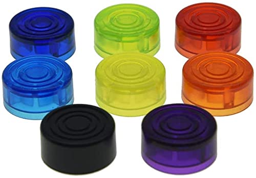 Jiayouy Guitar Effect Pedal Footswitch Toppers Foot Nail Cap Protection Cap for Guitar Effect Pedal Protection Cap Colorful 20PC