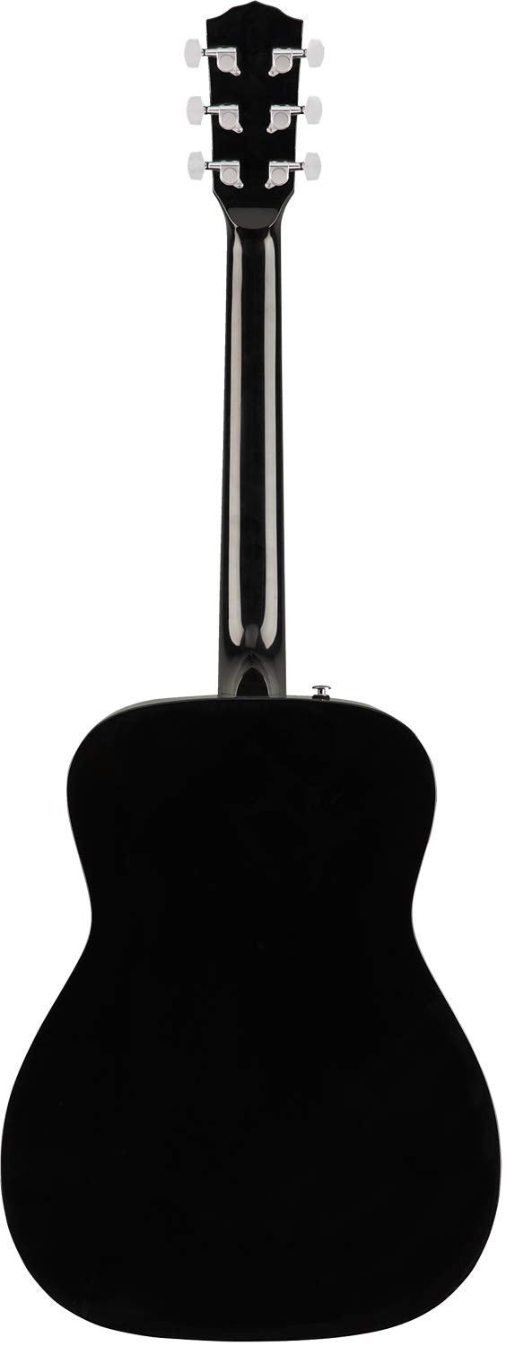 Fender CC-60S Concert Acoustic Guitar - Black Bundle with Gig Bag, Tuner, Strap, Strings, Picks, Fender Play Online Lessons, Ins