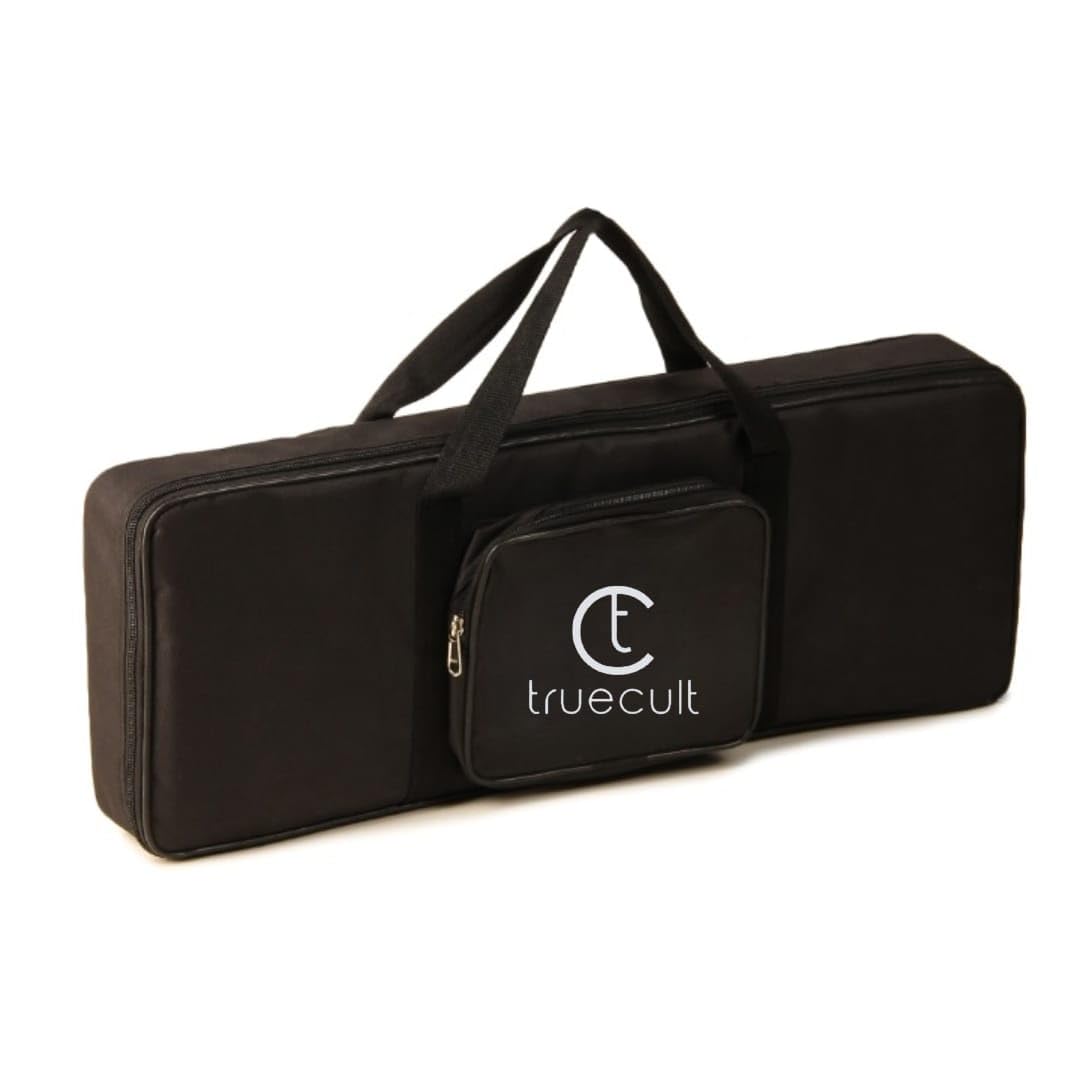 True Cult Polyester Keyboard Bag Compatible With 37 Keys Yamaha & Casio Pss-E30,Pss-F30 Padded Quality With Dust Cover (Black)