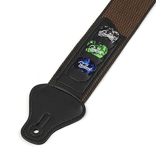 BestSounds Guitar Strap for Acoustic, Electric Bass Guitars with Pick Holders for Men Women and Kids