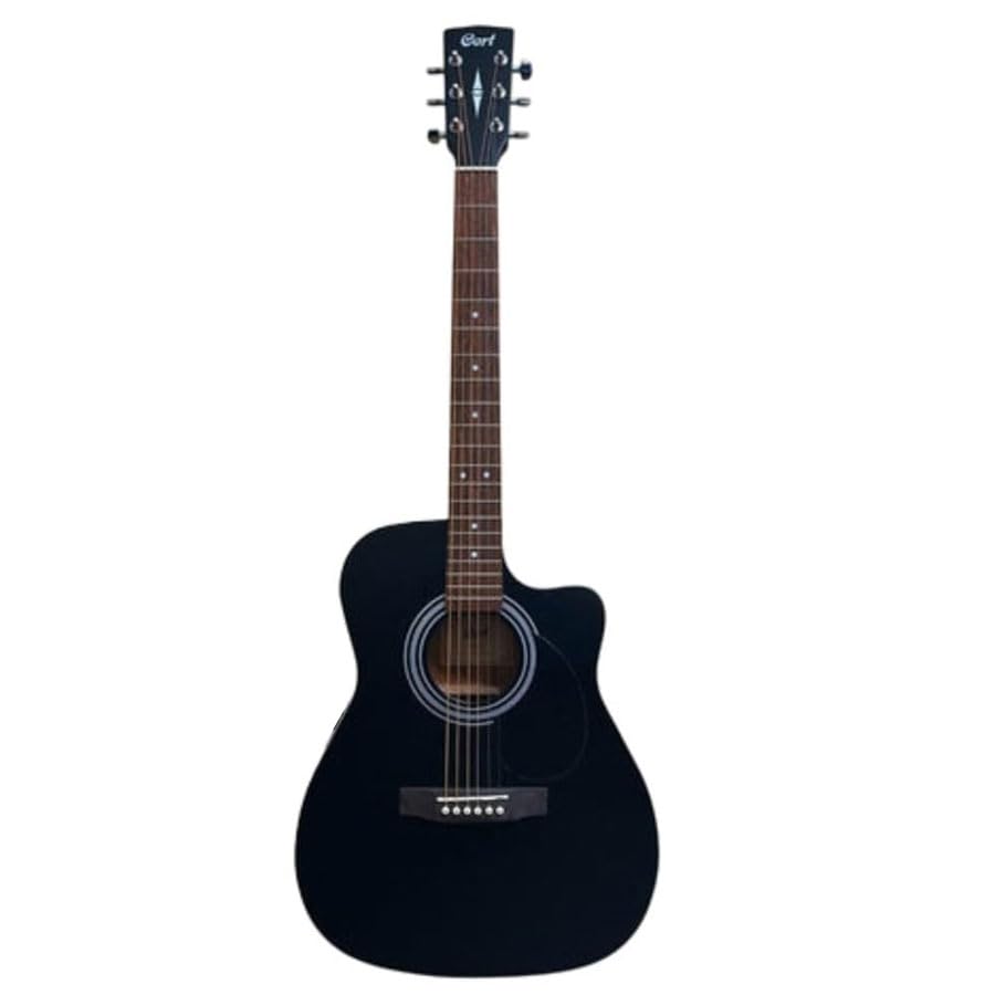 Cort Af500C Bks 39 Concert Cutaway Acoustic Guitar  Spruce Top, Mahogany Back & Sides, Coated Strings & Scooped Bridge