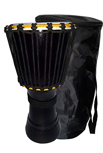 Gt Manufacturers Free Style Rope|Tuned Djembe|Djembe Drums(8 Head)|Musical Instrument|Percussion Hand Drums|Tribal Dholki (Bla