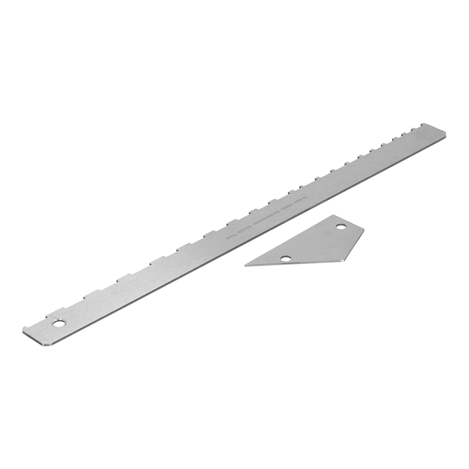 Shopping Spree Luthiers Tool, Stainless Steel Neck Notched Straight Guitar Neck Ruler Set with Rocker String Height Gauge for Gu