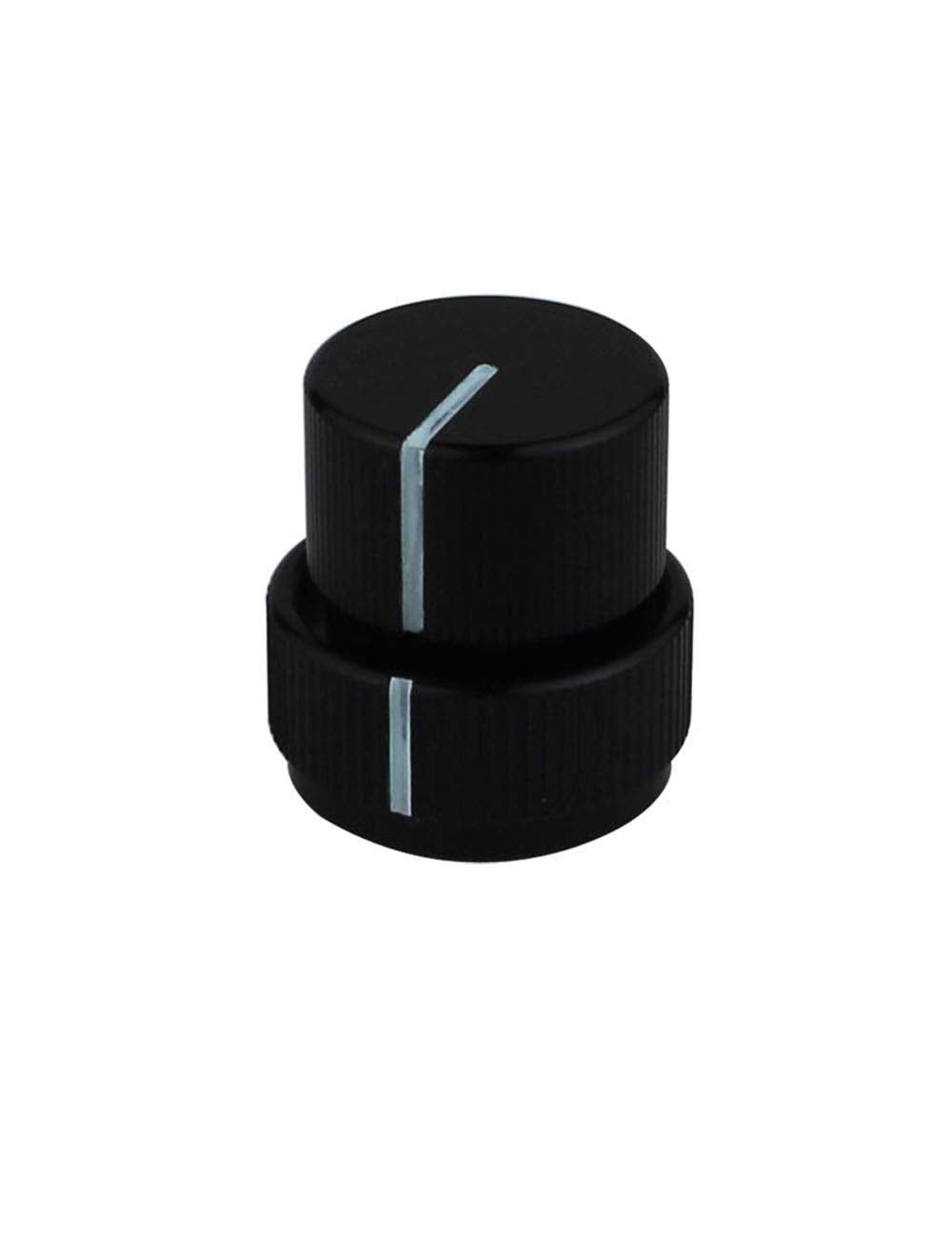 Guyker Guitar Aluminum Dual Concentric Control Knobs - Dome Volume Tone Stacked Knob Replacement for Electric Guitar or Bass (bl