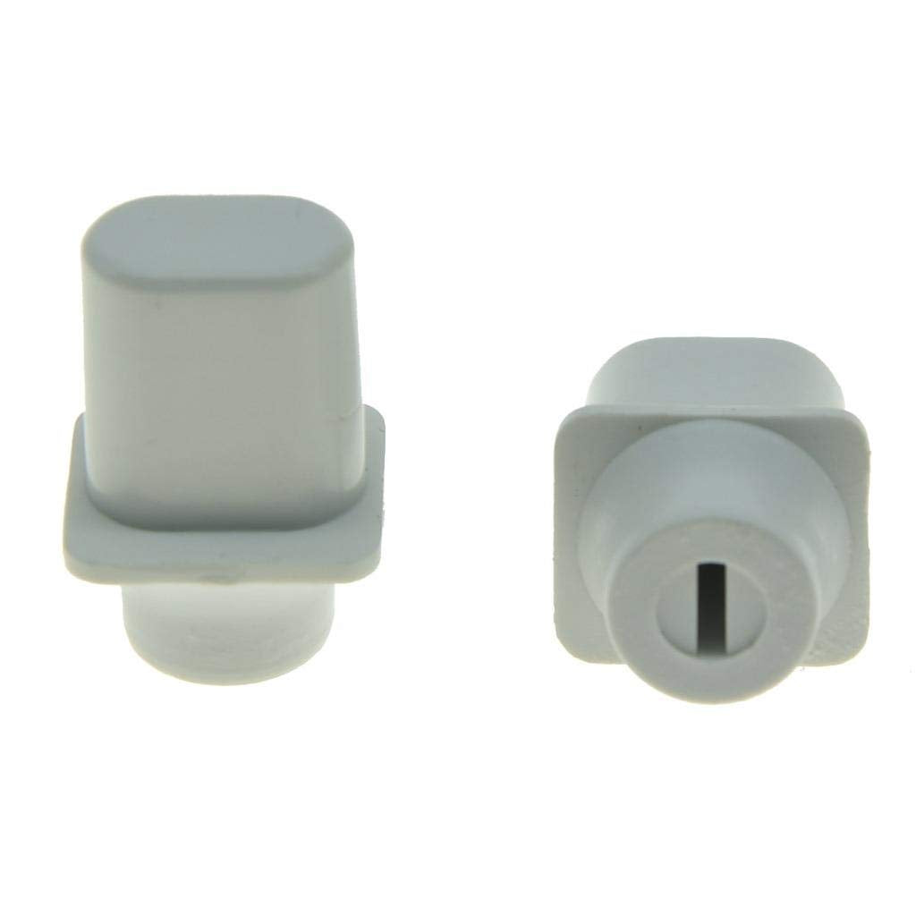 Kaish Pack Of 2 White Vintage Top Hat Switch Tip 3 Way Or 4 Way Pickup Selector Switch Knobs For Telecaster/Tele Made In Usa