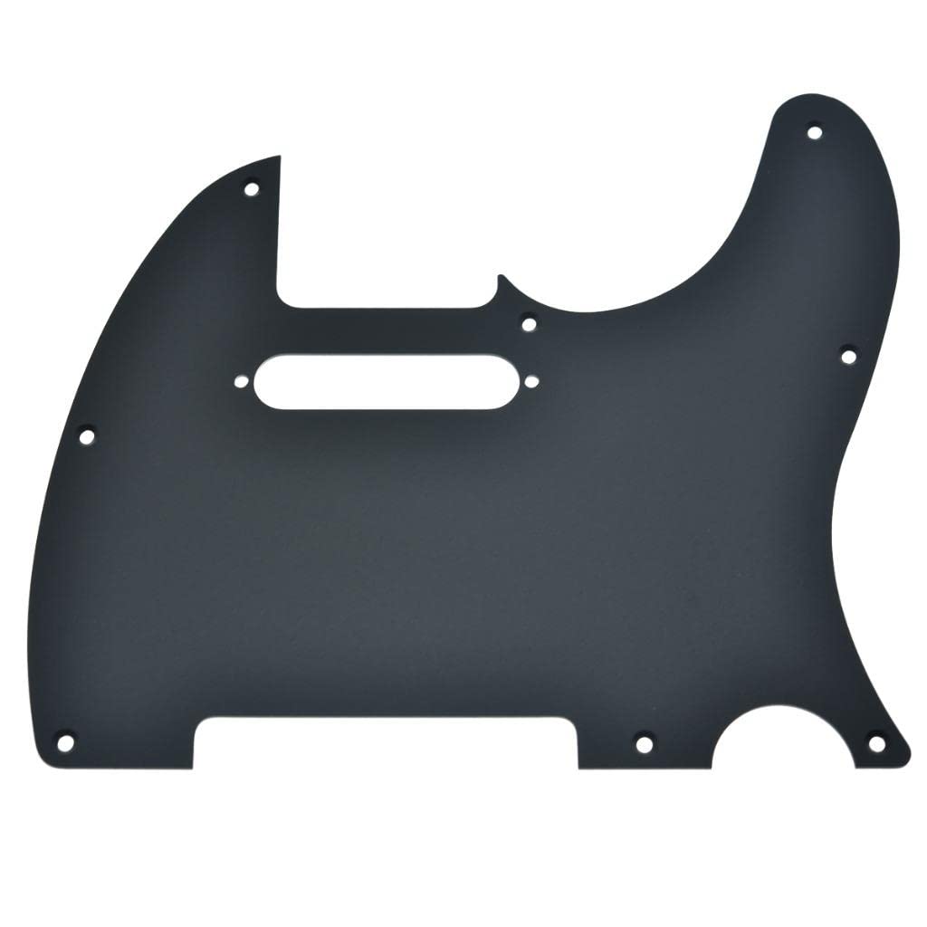 Dopro 8 Hole Matte Aluminum Tele Pickguard Metal Anodized Tl Pick Guard Scratch Plate For Usa/Mexico Tele/Telecaster Matte Black