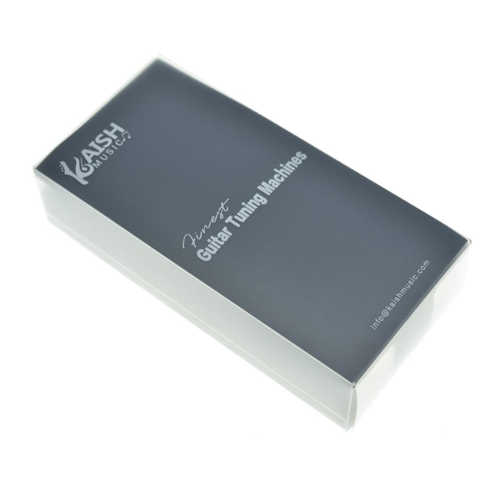 KAISH 3L3R 18:1 Locking Tuners Tuning Keys Guitar Locking Tuning Machines with Mini Contemporary Buttons for most Electric/Acous