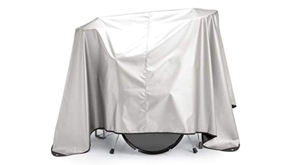 Maloney Stagegear Drum Set Dust Cover With Weighted Corners - Water Resistant Black Nylon Keeps It Free From Dust, Dirt, & Moist