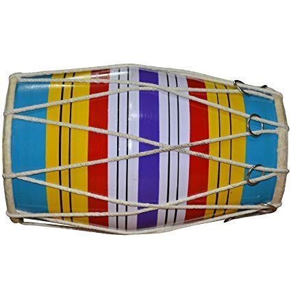 Sai Musical Dholak (Baby Size) -Hand Percussion Drum Indian Musical Instrument