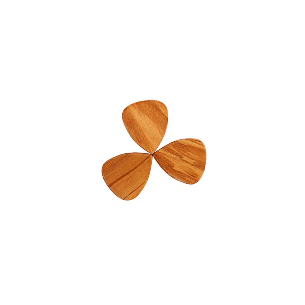 Ogdni Guitar Picks Box Wooden Guitar Pick Storage Box Holder Plectrum Container with 3pcs Guitar Picks (LA16)