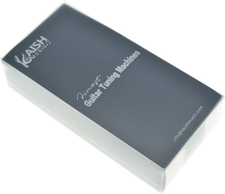 KAISH 3L3R 18:1 Locking Tuners Tuning Keys Guitar Locking Tuning Machines with Mini Contemporary Buttons for ST/TL/LP/SG guitars