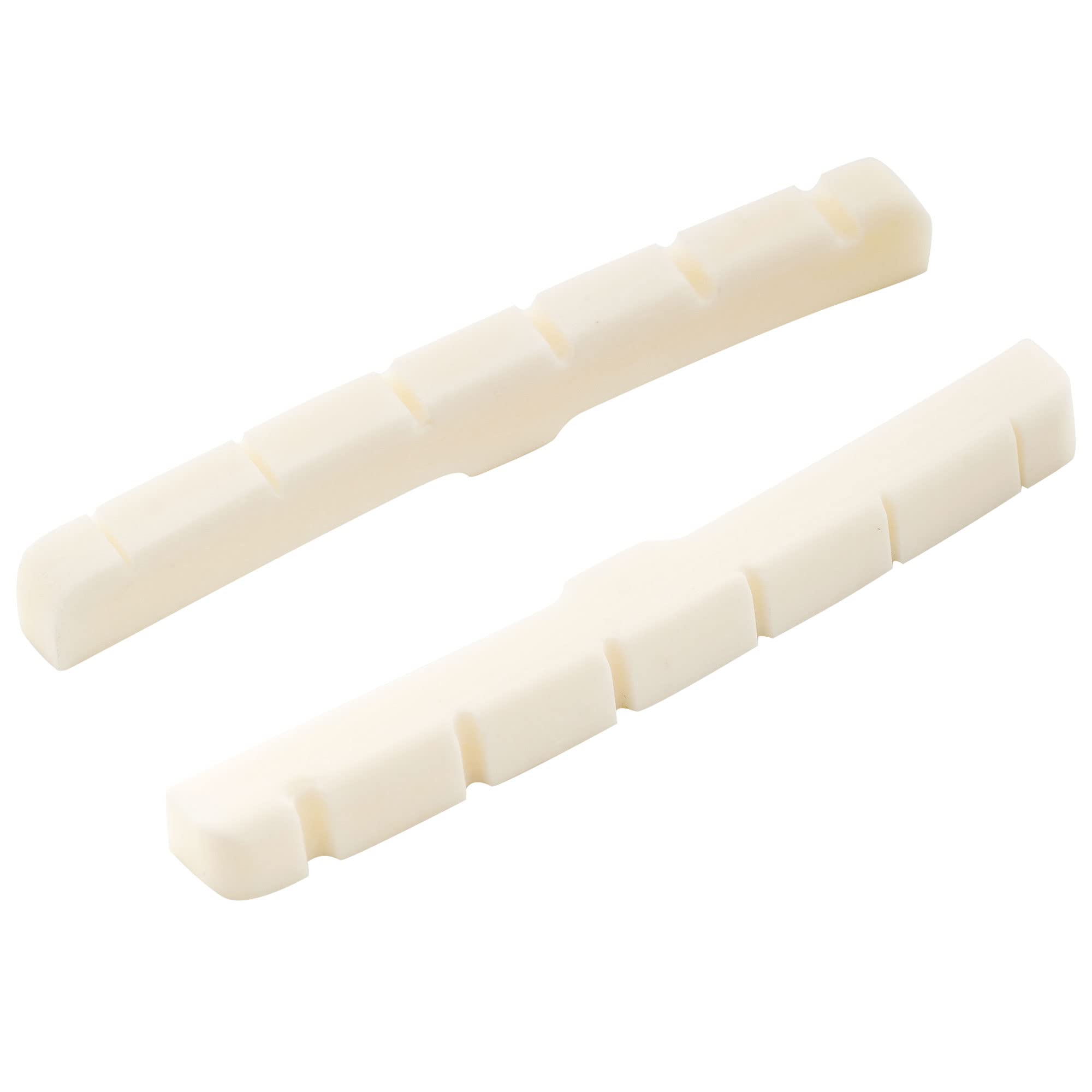 Musiclily Pro 43mm Standard ST Style Curved Bottom Guitar Bone Nut for 6 String Fender Strat and Tele Electric Guitar, 43x3.2x5.