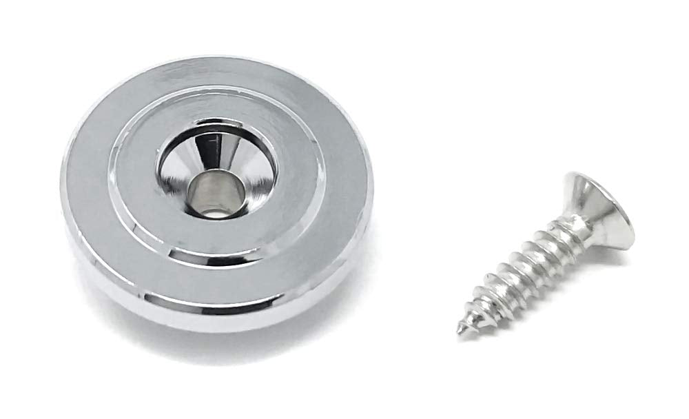 Vintage Forge Chrome Round String Retainer Guide Tree For Fender Precision Jazz Style Bass Guitars And Others With Screw Bsr40-C