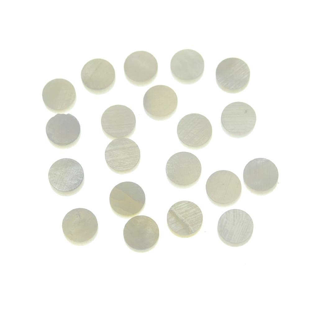 Dopro 20pcs 5x2mm Natural White Mother of Pearl Shell Inlay Fingerboard Fretboard Dots for Guitar Bass Ukulele Banjo