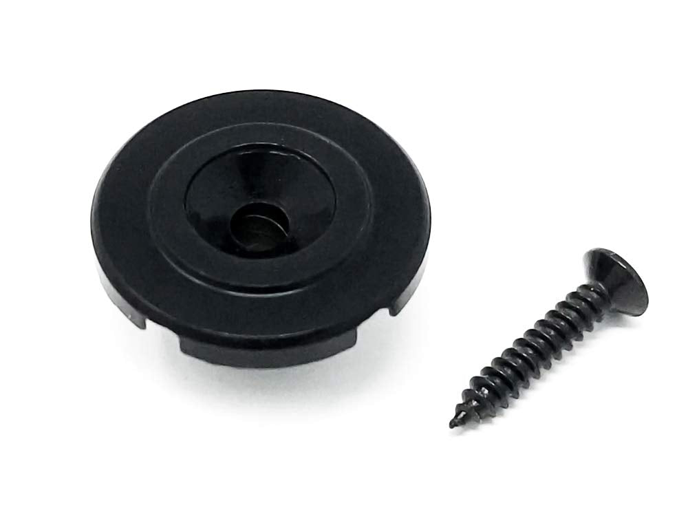 Vintage Forge Black Tall Round Slotted String Retainer Guide Tree for Fender Precision Jazz Style Bass Guitars and Others with S
