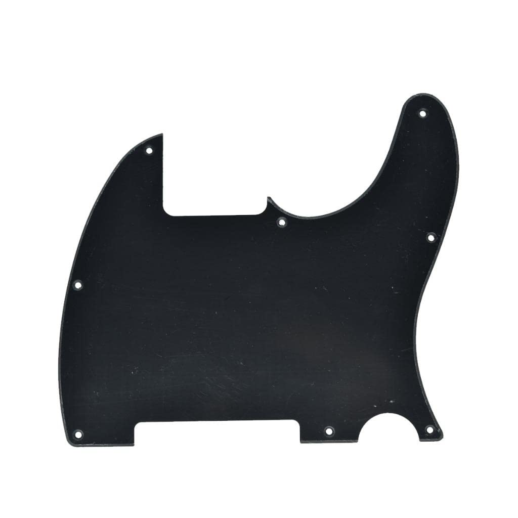 KAISH 8 Hole Tele Blank Guitar Pickguard Tele Pick Guard Scratch Plate for Telecaster Esquire Matte Black 1 Ply