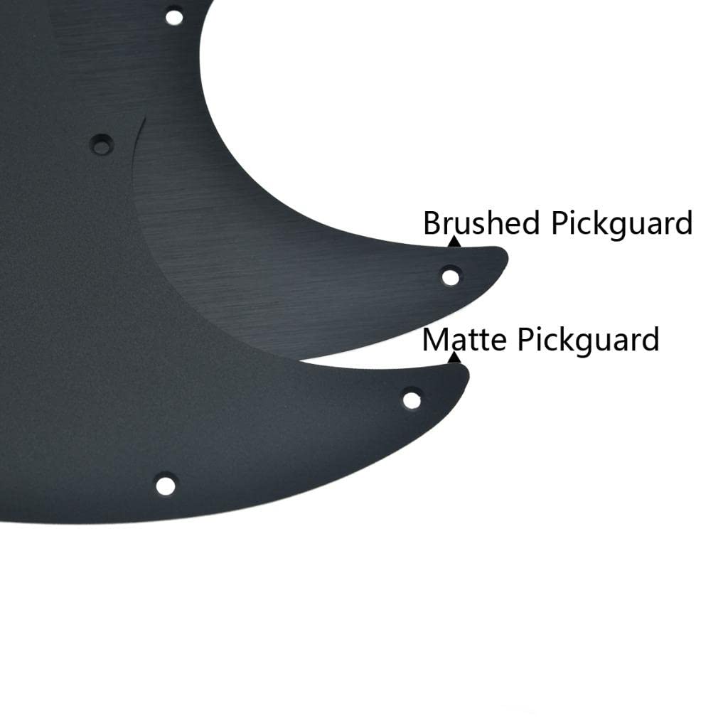 Dopro 8 Hole Matte Aluminum Tele Pickguard Metal Anodized TL Pick Guard Scratch Plate for USA/Mexico Tele/Telecaster Matte Black