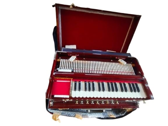 Musicx Classical Harmonium 9 Scale Changer With Coupler, 9 Stopper Folding Suitcase
