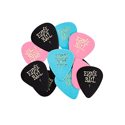 Ernie Ball Guitar Picks, Thin, Assorted Colors, 24-pack (P09170)