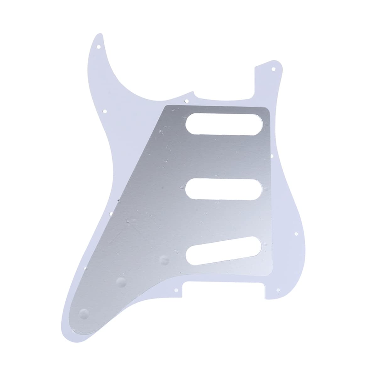 Musiclily Pro 11-Hole 62 Vintage Style SSS Strat Guitar Pickguard for American Stratocaster 62, 4Ply White Pearl
