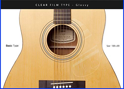[Healingshield] Premium Acoustic Guitar Pickguard Basic Type Clear Glossy