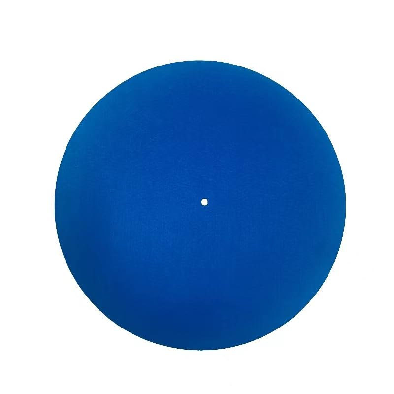 Turntable Slipmat Blue Wool Mat, 12 Inch Turntable Mat Anti-Static for LP Vinyl Record,Record Player Accessories Professional Tu