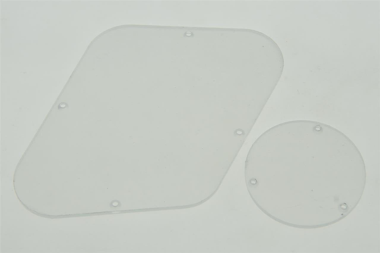 KAISH Clear LP Standard Rear Control Switch Plate Transparent Cavity Cover for USA Les Paul
