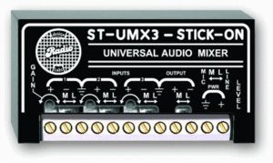 Rdl St-Umx3 Audio Mixer 3 Mic Or Line X 1 Mic Or Line, Balanced Unbalanced Configuration