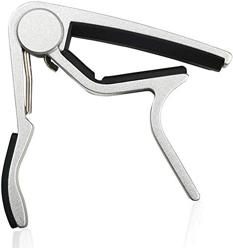 WINGO Guitar capo for 6 String Steel Acoustic and Electric Guitars with 5 Picks for Free,Silver