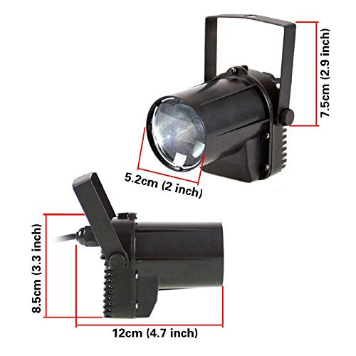 OriGlam 3W Blue LED Spotlight, LED Pinspot Light Stage Beam Light, DJ Ball Light for KTV Bar Party Lighting