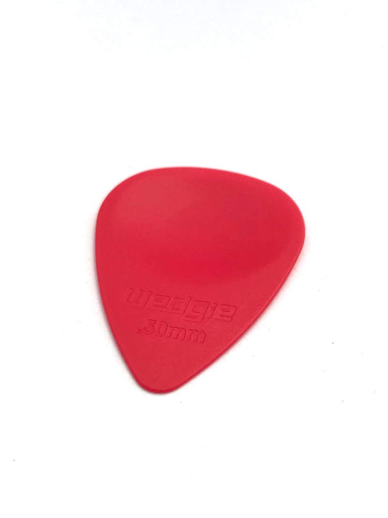Wedgie WDPP50 0.50mm Wedgie Delrin Pick, 12 Pack, Red