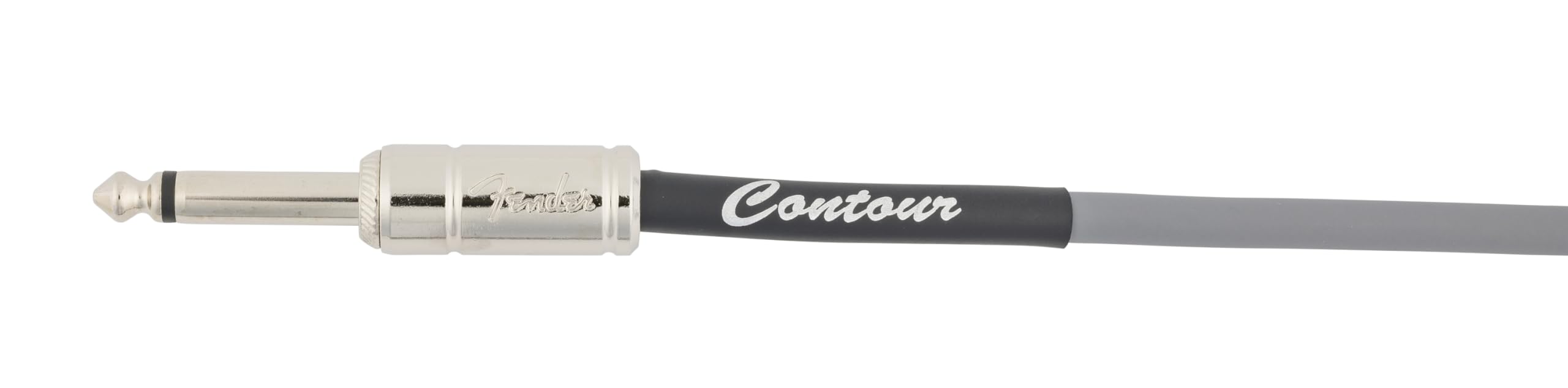Fender Contour Coiled Instrument Cable, Guitar Accessories, Straight/Angle, Inca Silver, 30 ft