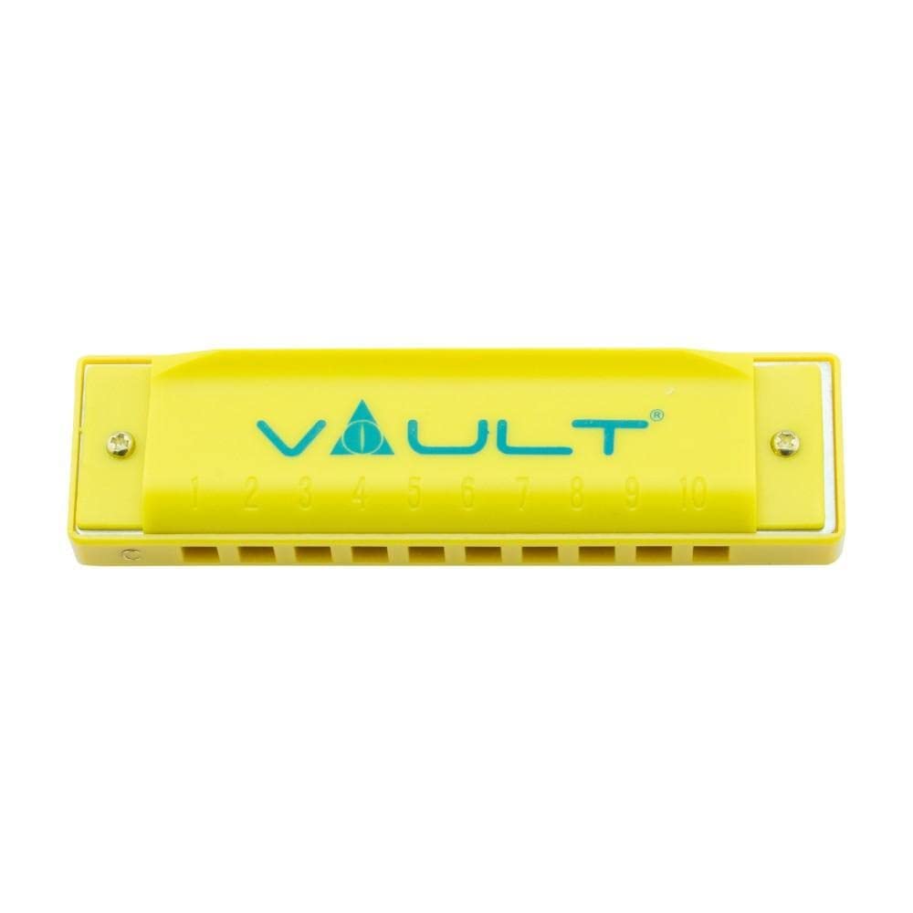 Vault Ha500 Key C 10-Hole Diatonic Harmonica/Mouth Organ - Yellow
