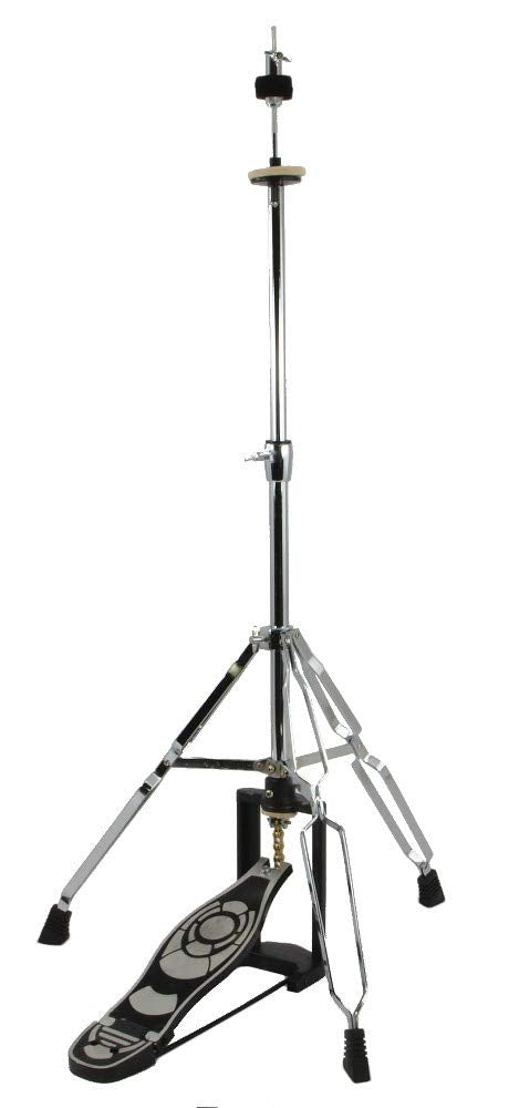 Drum HIGH HAT CYMBAL Stand - Double BRACED Chrome New!
