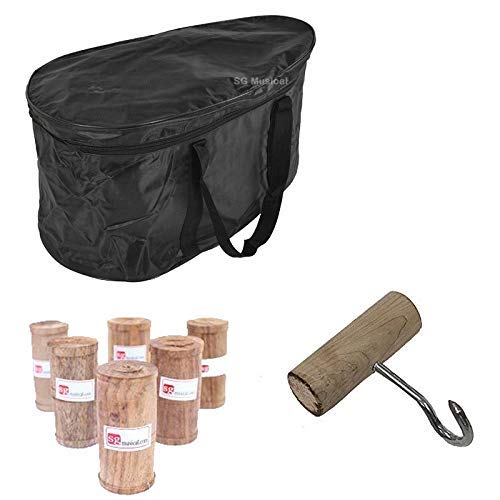 Sg Musical - 1 Tabla Bag, 1 Tabla Hook, 6 Tabla Dayan Gatta Combo | Tabla Musical Instrument
