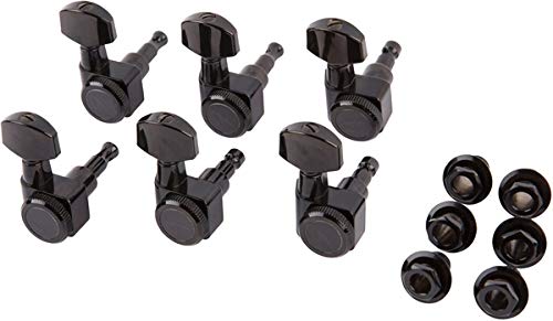 Fender Deluxe Locking Staggered Guitar Tuners, Guitar Accessories, Black