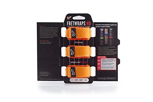Gruv Gear FretWraps HD 3-Pack ''Flare'' Guitar String Muters, Orange, Small