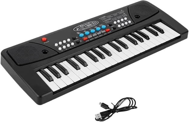 Forziana 37 Keys Electronic Keyboard Piano With Microphone | Rechargeable Portable Musical Keyboard Toy For Boys And Girls With 