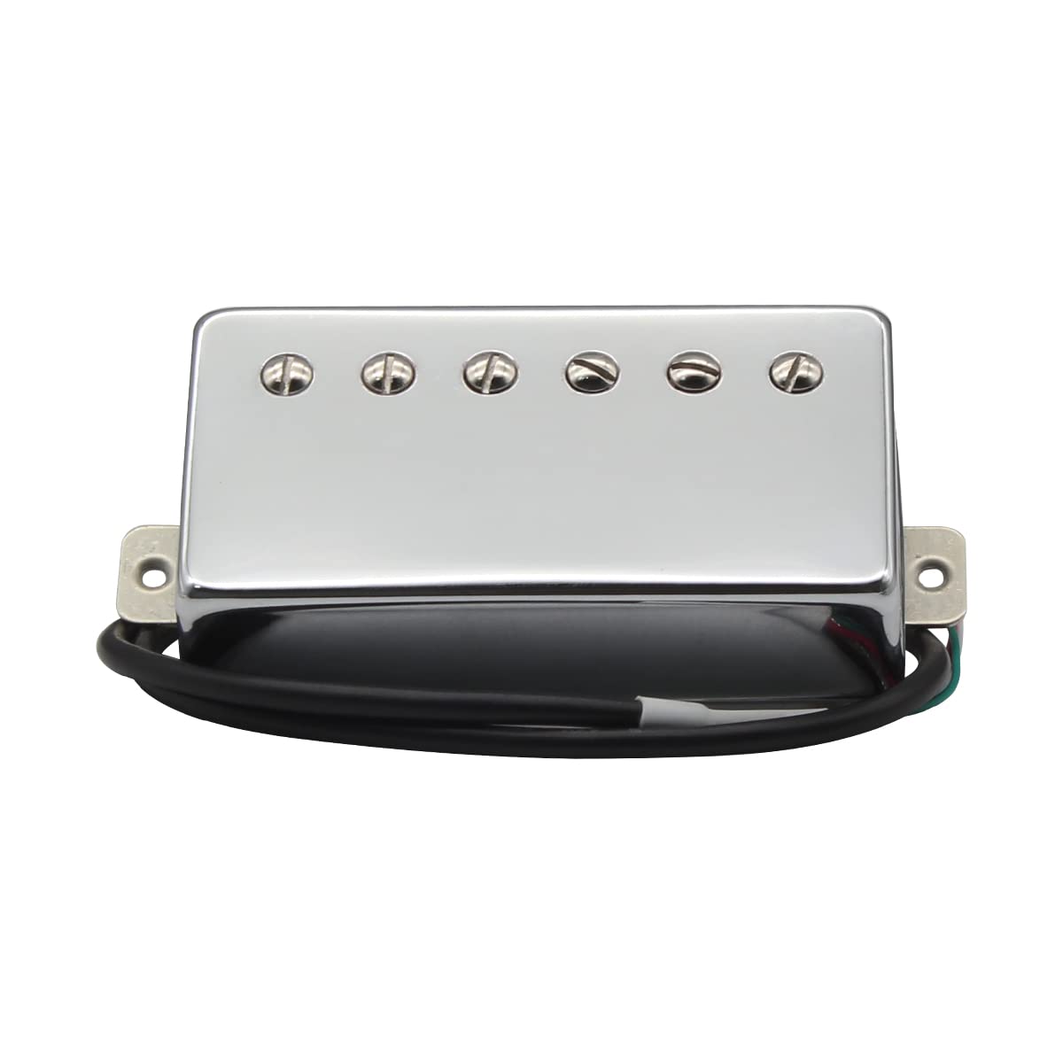 FLEOR Alnico 5 Guitar Humbucker Pickup 4-Wires 7-8K Neck Pickup Chrome Fit LP Guitar Part
