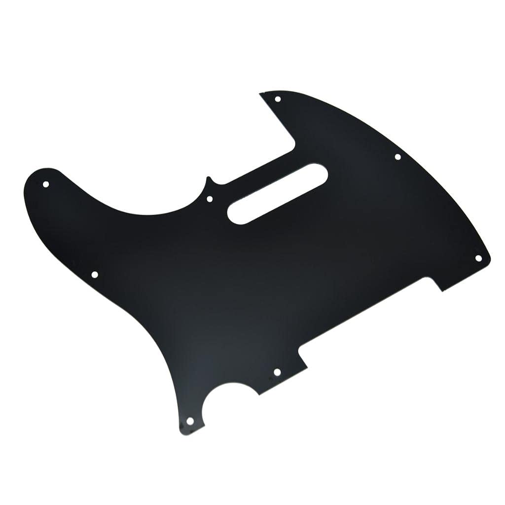KAISH 8 Hole Metal Aluminum Anodized Tele Style Pickguard TL Pick Guard Scratch Plate for USA/Mexico Telecaster Black