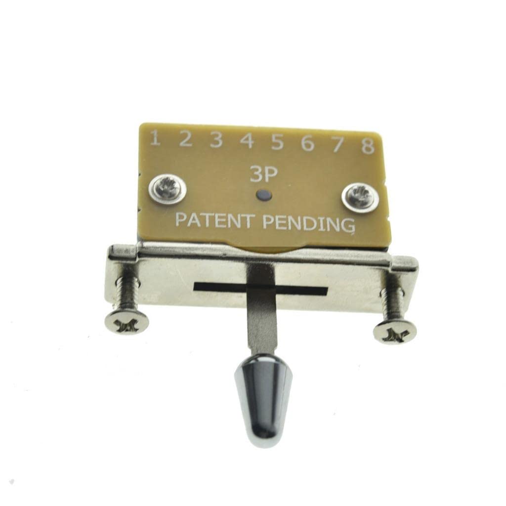Heavy Duty 3 Way Guitar Pickup Lever Switch Pickup Selector Switch for Strat Tele with Plastic Chrome Tip