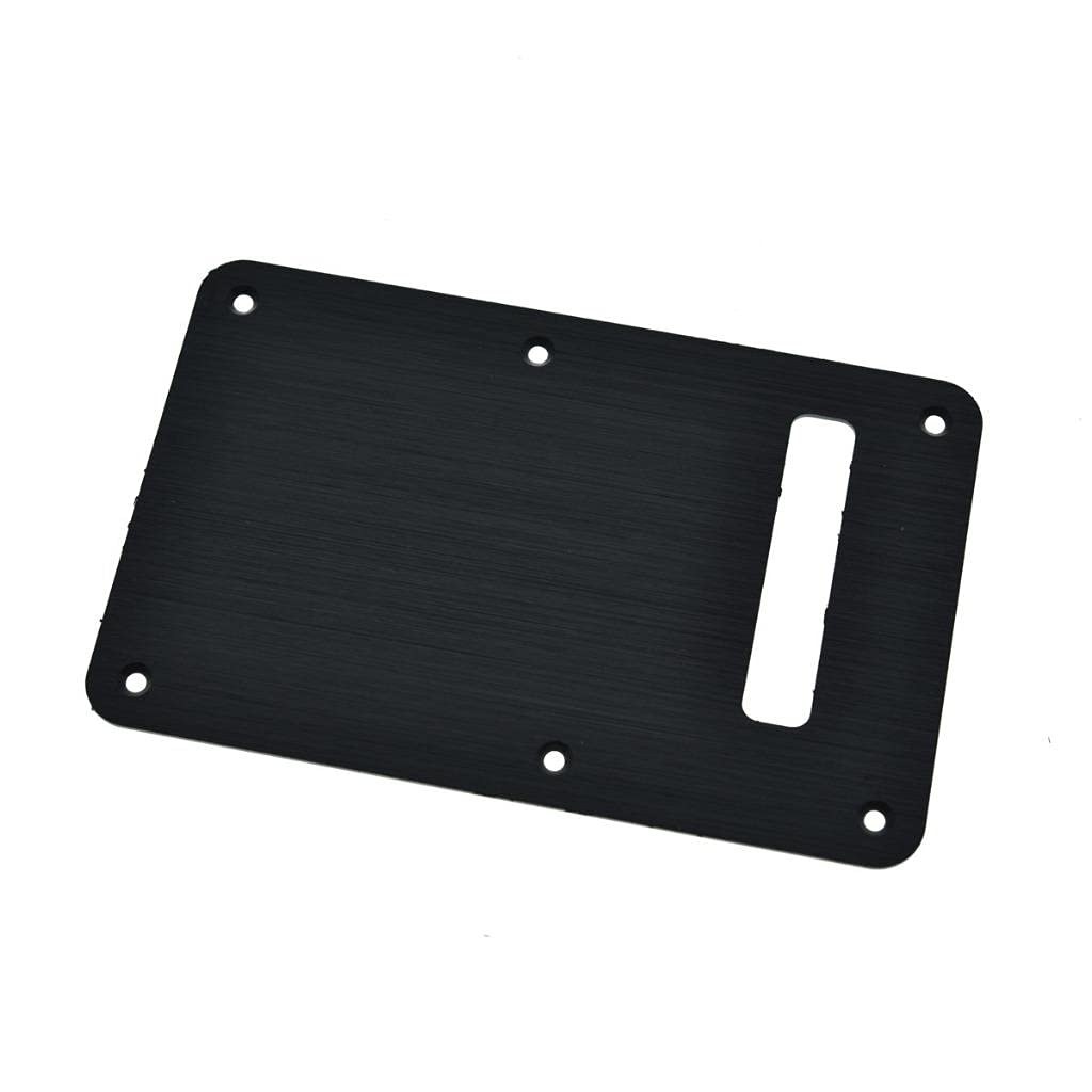Dopro Aluminum Anodized Modern ST Strat Back Plate Tremolo Trem Cavity Cover for American/Mexican FD Stratocaster Black