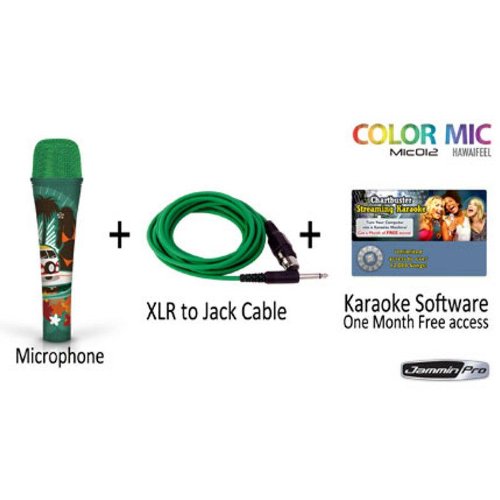 HAWAIFEEL Unidirectional Microphone & XLR Jack Cable & Karaoke Software